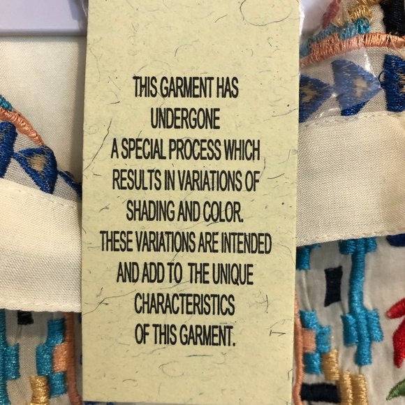 Scully Floral Embroidered Ivory Button Tunic Top - Picture 8 of 13